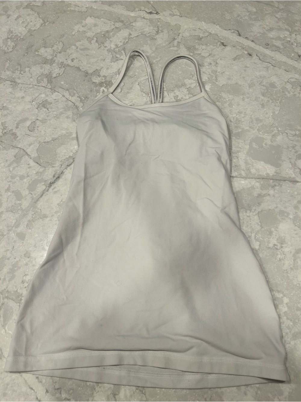 Lululemon Flow Y White Tank Top Light Support